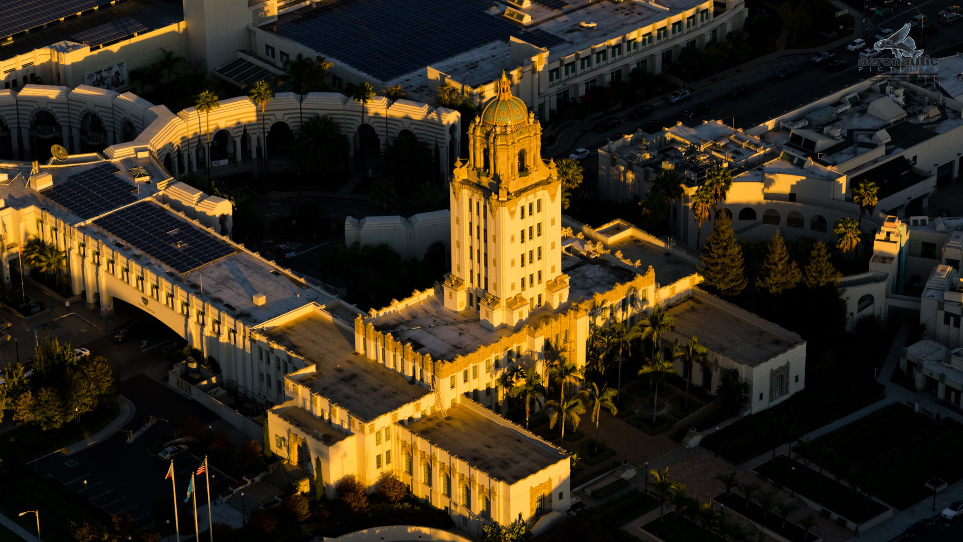 Beverly Hills City Hall Aerial View Beverly Hills City Hall Aerial View