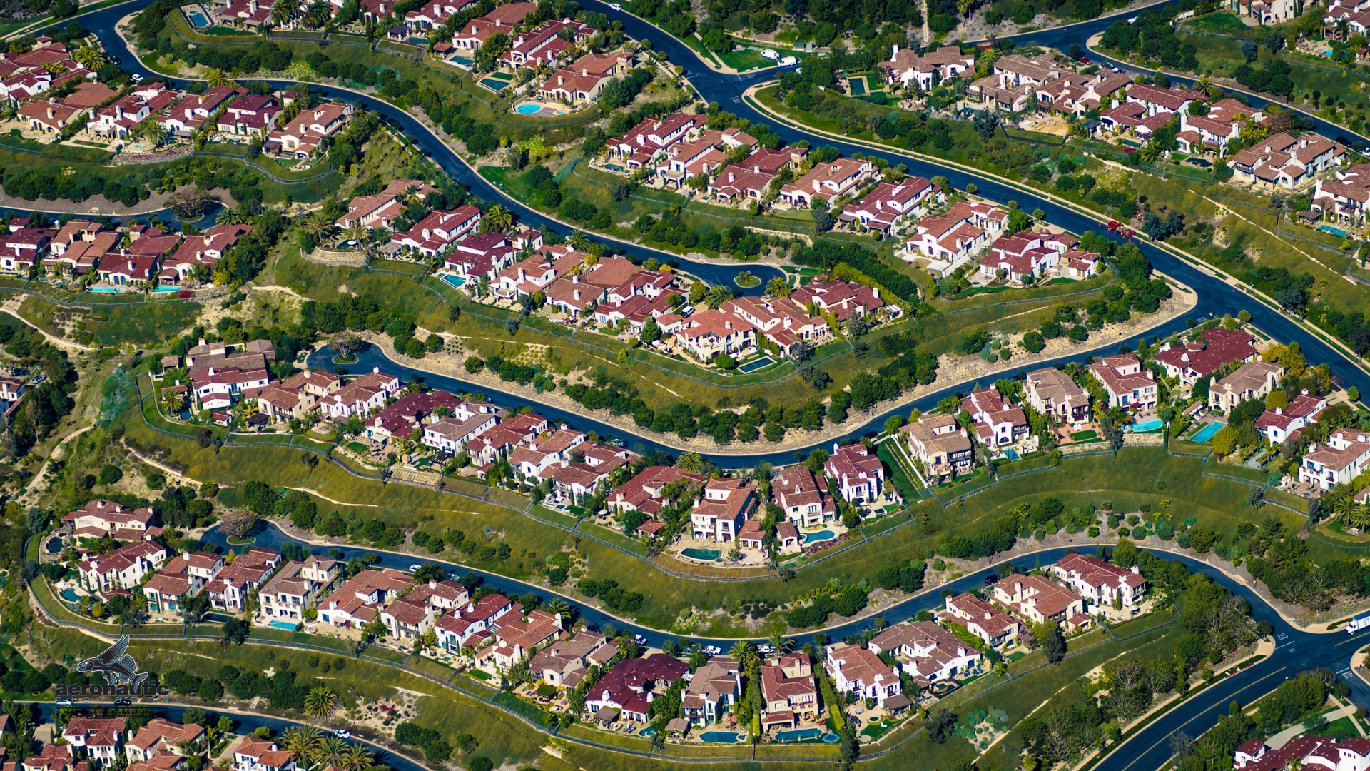 Irvine California Orange County Homes Aerial View Irvine California Orange County Homes Aerial View