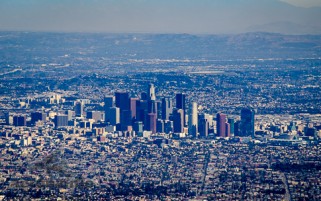 Los Angeles Aerial Stock Photo - Aerial View Downtown Los Angeles