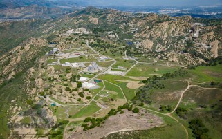 Boeing Santa Susana Aerial View Stock Photo - Rocketdyne Nuclear Site