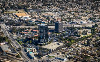 Oxnard Financial Plaza Towers Aerial View Stock Image