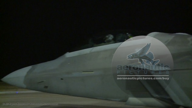Military Stock Footage F-22 Raptor Stealth Fighter Jet Night HD