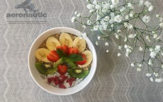 Food Stock Photo - Breakfast Bowl of Chia Pudding with Fruit