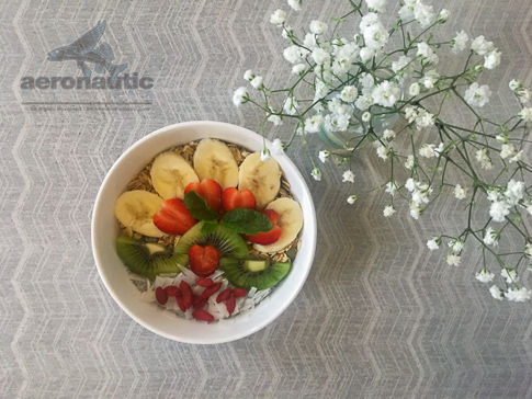 Food Stock Photo - Breakfast Bowl of Chia Pudding with Fruit