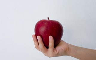 Food Stock Photo - A Child's Hand Holding an Apple Royalty Free Download