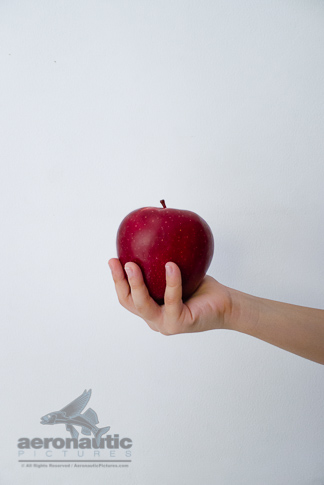 Food Stock Photo - A Child's Hand Holding an Apple Royalty Free Download