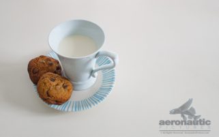 Food Stock Photo - A Glass of Milk and Two Cookies Download Royalty Free