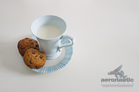 Food Stock Photo - A Glass of Milk and Two Cookies Download Royalty Free